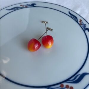 🍒 Whimsical Retro Cherry Earrings – Festival & Rockabilly Energy!